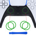 eXtremeRate Custom Replacement Accent Rings for PS5 Controller - Green eXtremeRate
