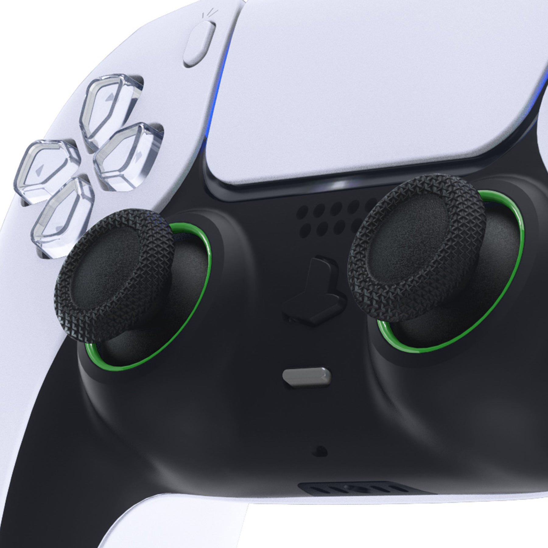 eXtremeRate Custom Replacement Accent Rings for PS5 Controller - Green eXtremeRate