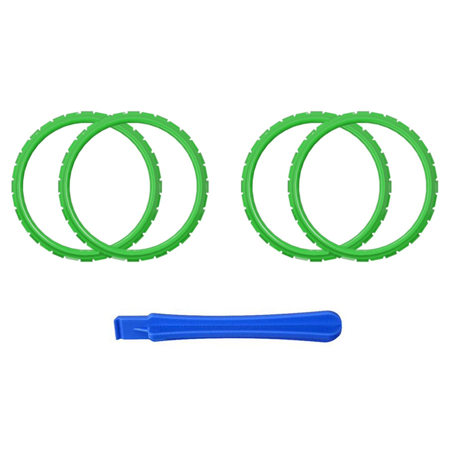 eXtremeRate Custom Replacement Accent Rings for PS5 Controller - Green eXtremeRate
