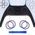eXtremeRate Custom Replacement Accent Rings for PS5 Controller - Purple eXtremeRate