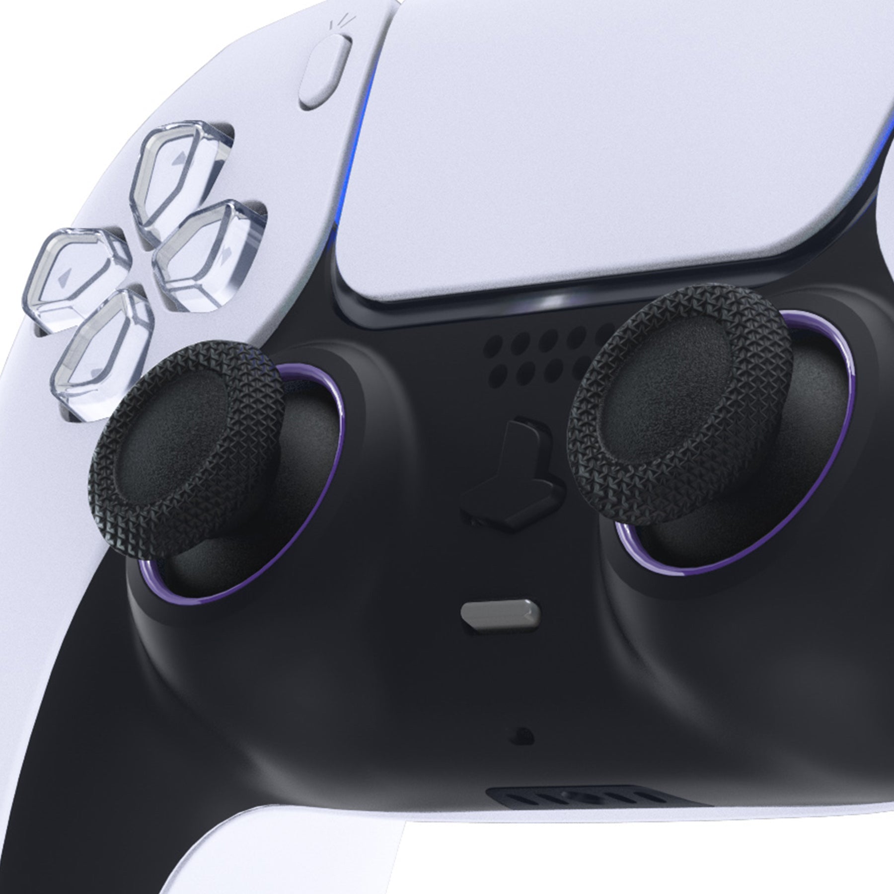 eXtremeRate Custom Replacement Accent Rings for PS5 Controller - Purple eXtremeRate