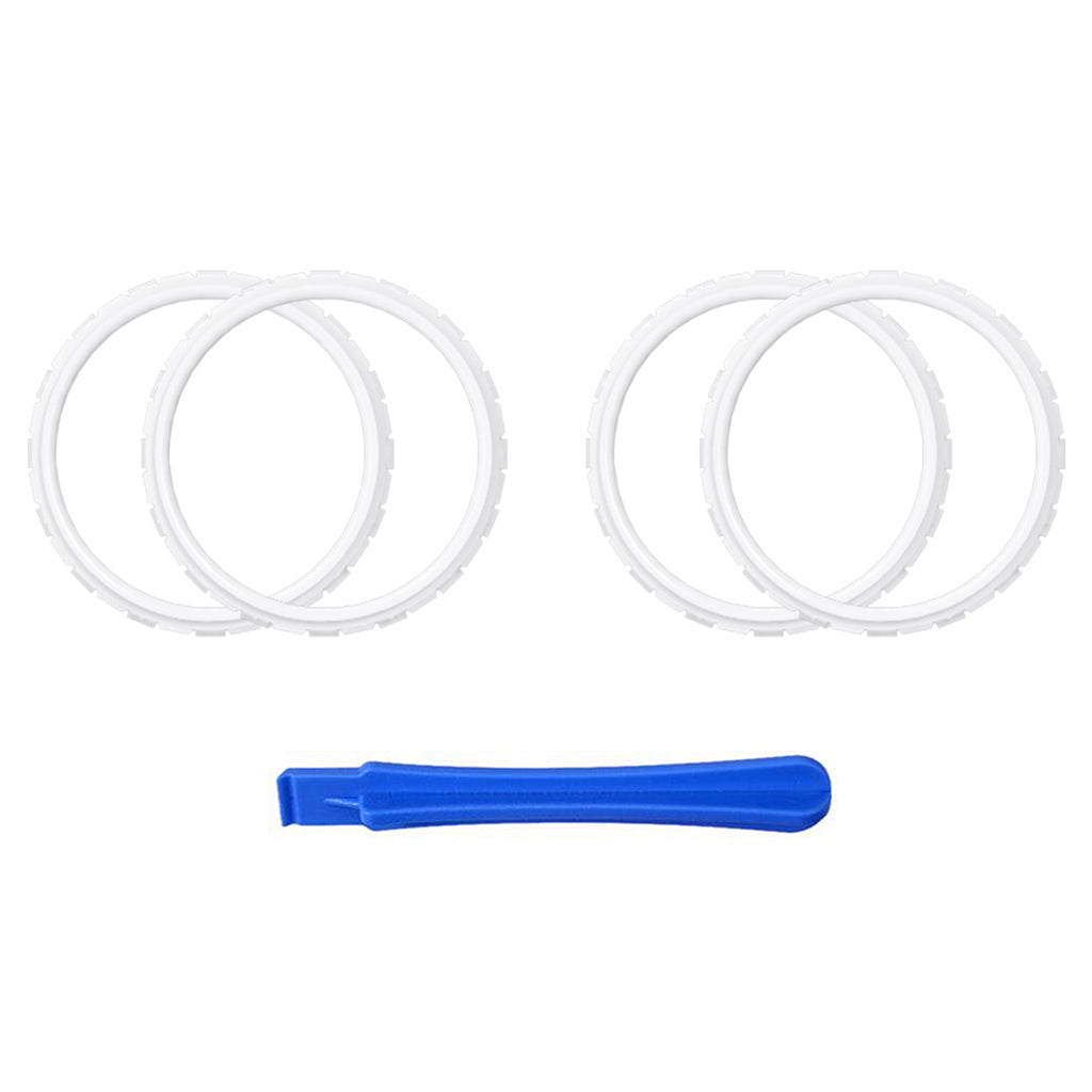 eXtremeRate Custom Replacement Accent Rings for PS5 Controller - White eXtremeRate