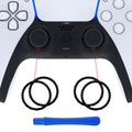 eXtremeRate Custom Replacement Accent Rings for PS5 Controller - Black eXtremeRate