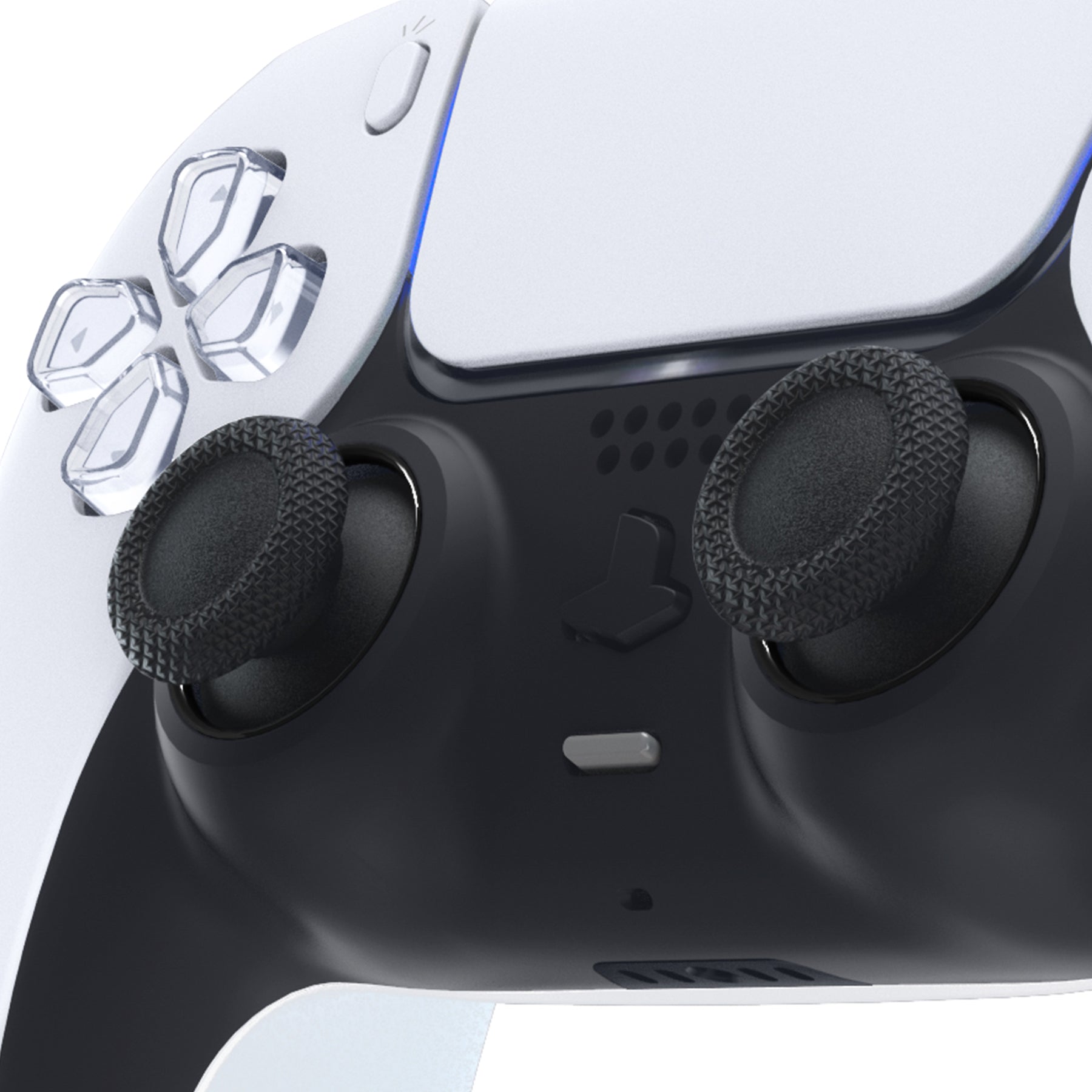 eXtremeRate Custom Replacement Accent Rings for PS5 Controller - Black eXtremeRate