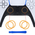 eXtremeRate Custom Replacement Accent Rings for PS5 Controller - Caution Yellow eXtremeRate