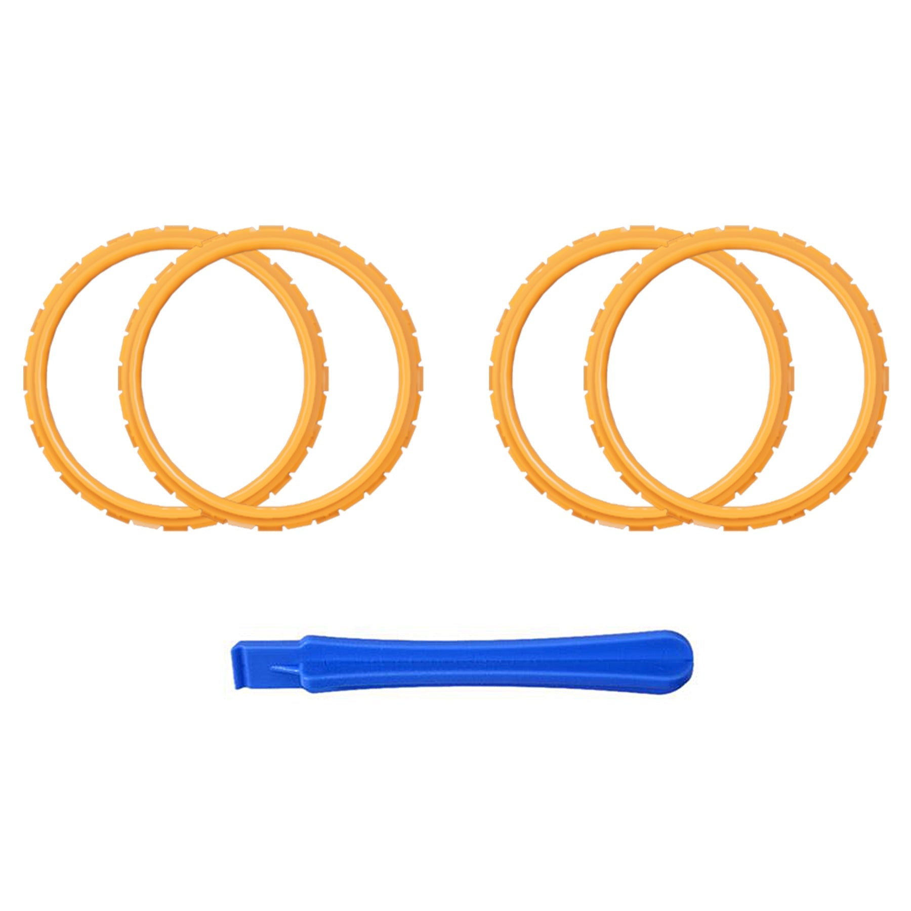 eXtremeRate Custom Replacement Accent Rings for PS5 Controller - Caution Yellow eXtremeRate