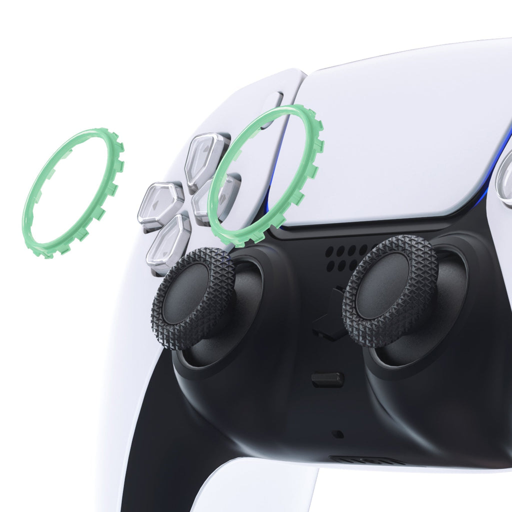 eXtremeRate Custom Replacement Accent Rings for PS5 Controller - Mint Green eXtremeRate