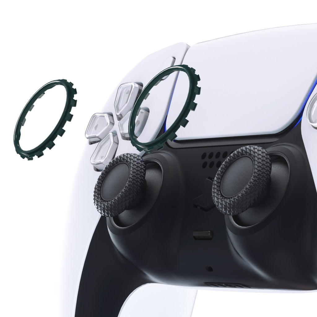 eXtremeRate Custom Replacement Accent Rings for PS5 Controller - Racing Green eXtremeRate
