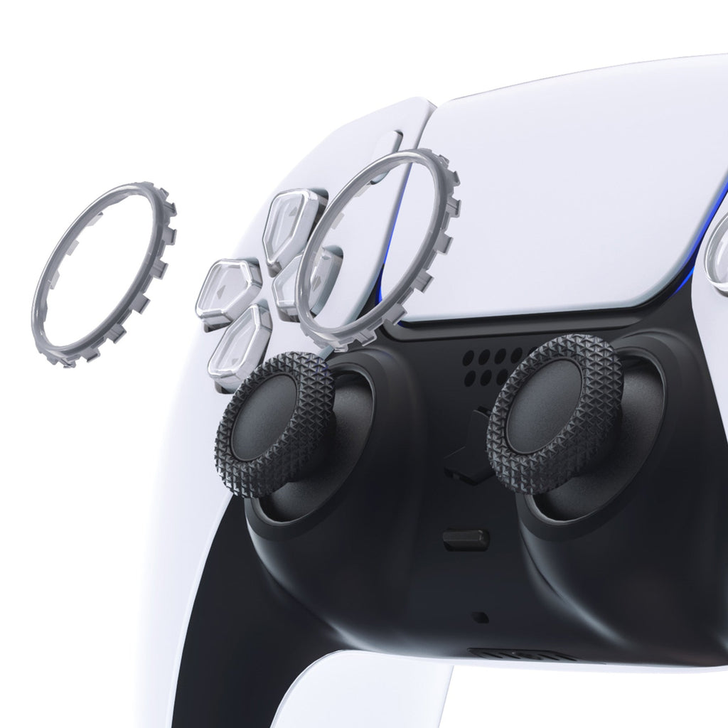 eXtremeRate Custom Replacement Accent Rings for PS5 Controller - New Hope Gray eXtremeRate