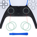 eXtremeRate Custom Replacement Accent Rings for PS5 Controller - Light Cyan eXtremeRate