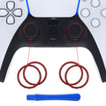 eXtremeRate Custom Replacement Accent Rings for PS5 Controller - Carmine Red eXtremeRate