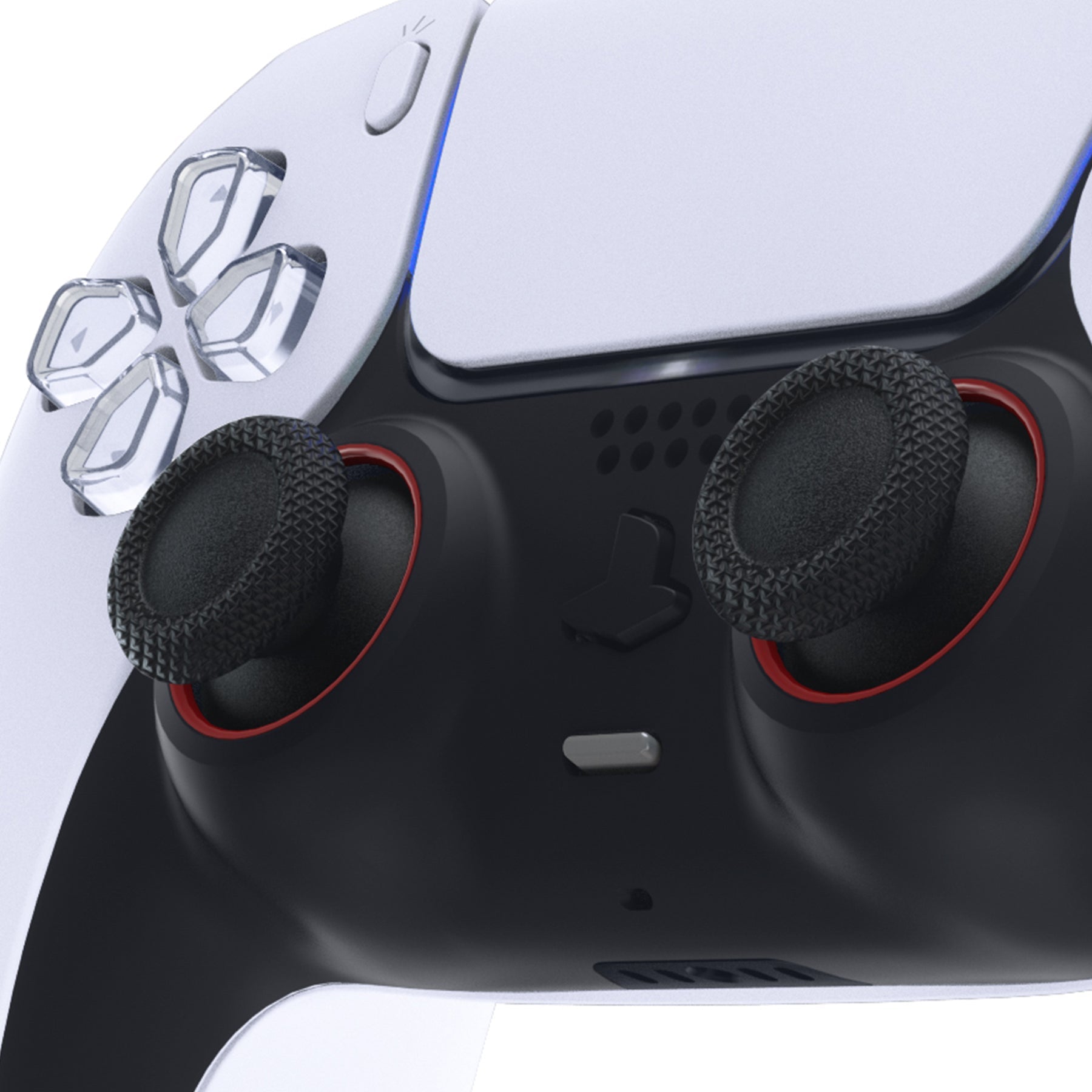 eXtremeRate Custom Replacement Accent Rings for PS5 Controller - Carmine Red eXtremeRate