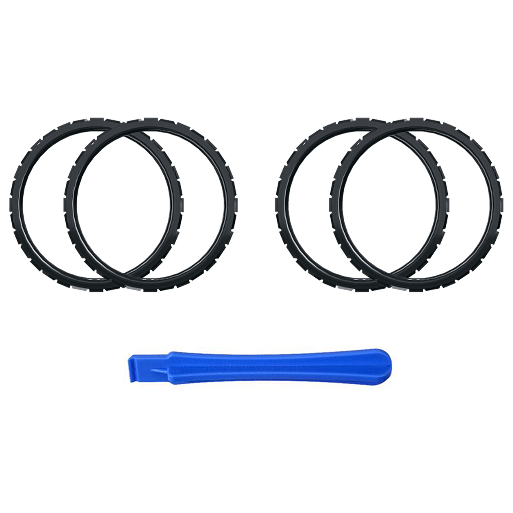 eXtremeRate Custom Replacement Accent Rings for PS5 Controller - Solid Black eXtremeRate