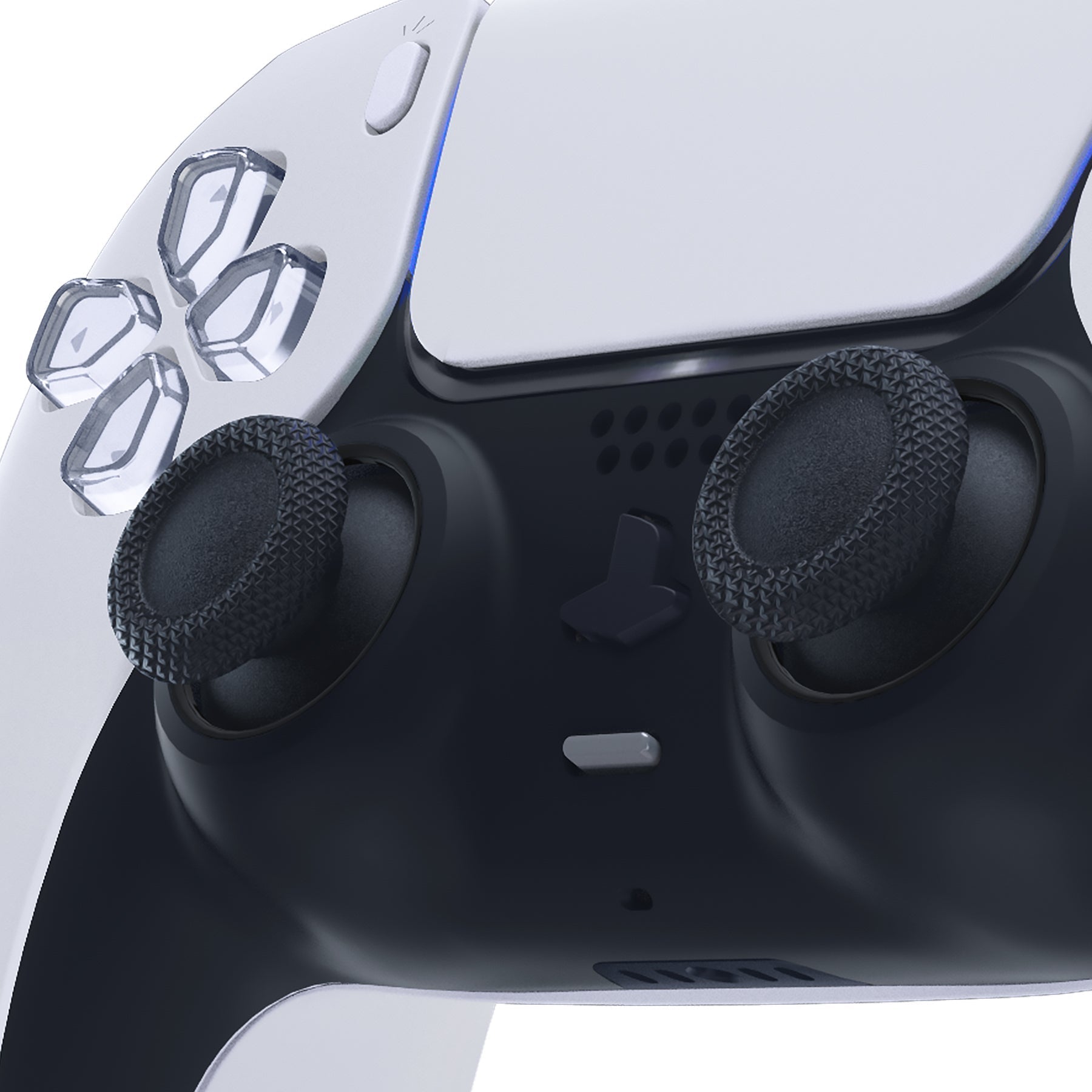 eXtremeRate Custom Replacement Accent Rings for PS5 Controller - Solid Black eXtremeRate