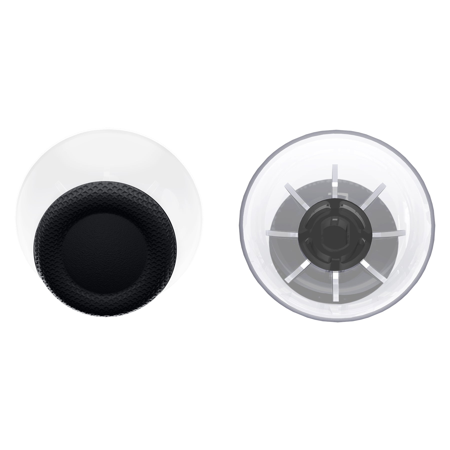 eXtremeRate Replacement Dual-Color Thumbsticks Analog Stick Joystick Compatible with PS5 & PS4 All Model Controller - Black & Clear eXtremeRate