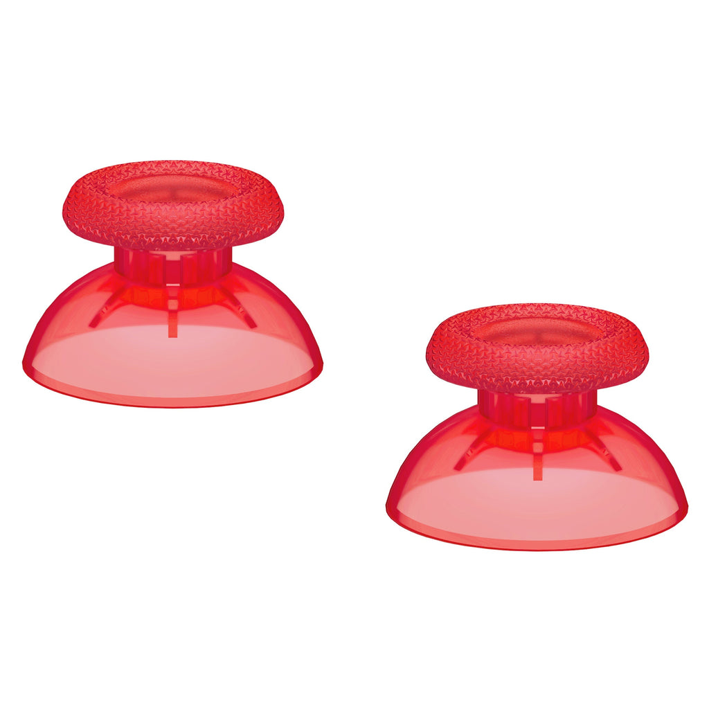 eXtremeRate Replacement Thumbsticks Analog Stick Joystick Compatible with PS5 & PS4 All Model Controller - Clear Red eXtremeRate