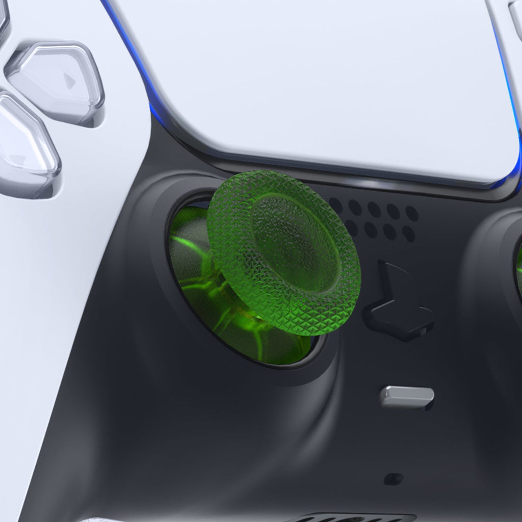 eXtremeRate Replacement Thumbsticks Analog Stick Joystick Compatible with PS5 & PS4 All Model Controller - Clear Green eXtremeRate