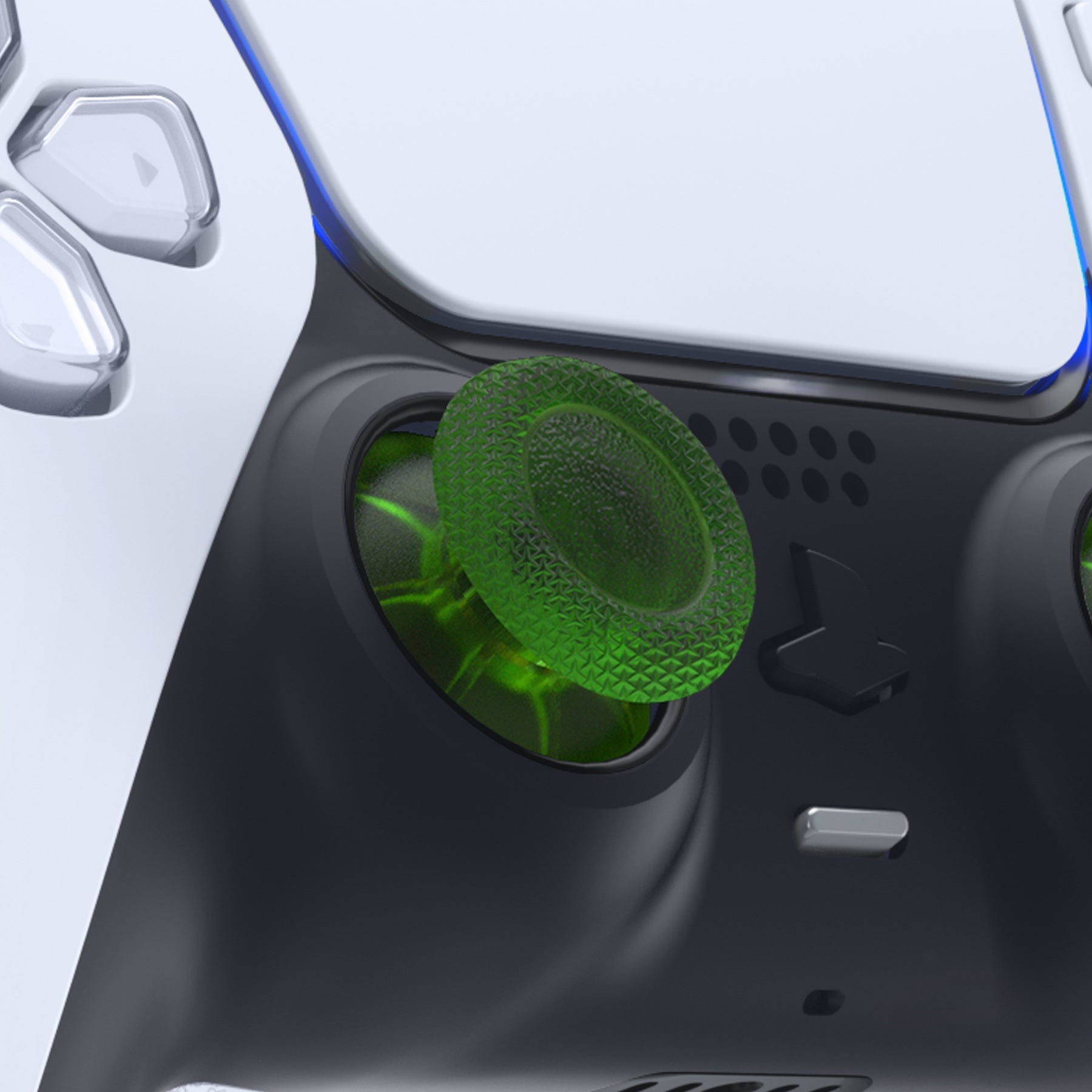 eXtremeRate Replacement Thumbsticks Analog Stick Joystick Compatible with PS5 & PS4 All Model Controller - Clear Green eXtremeRate