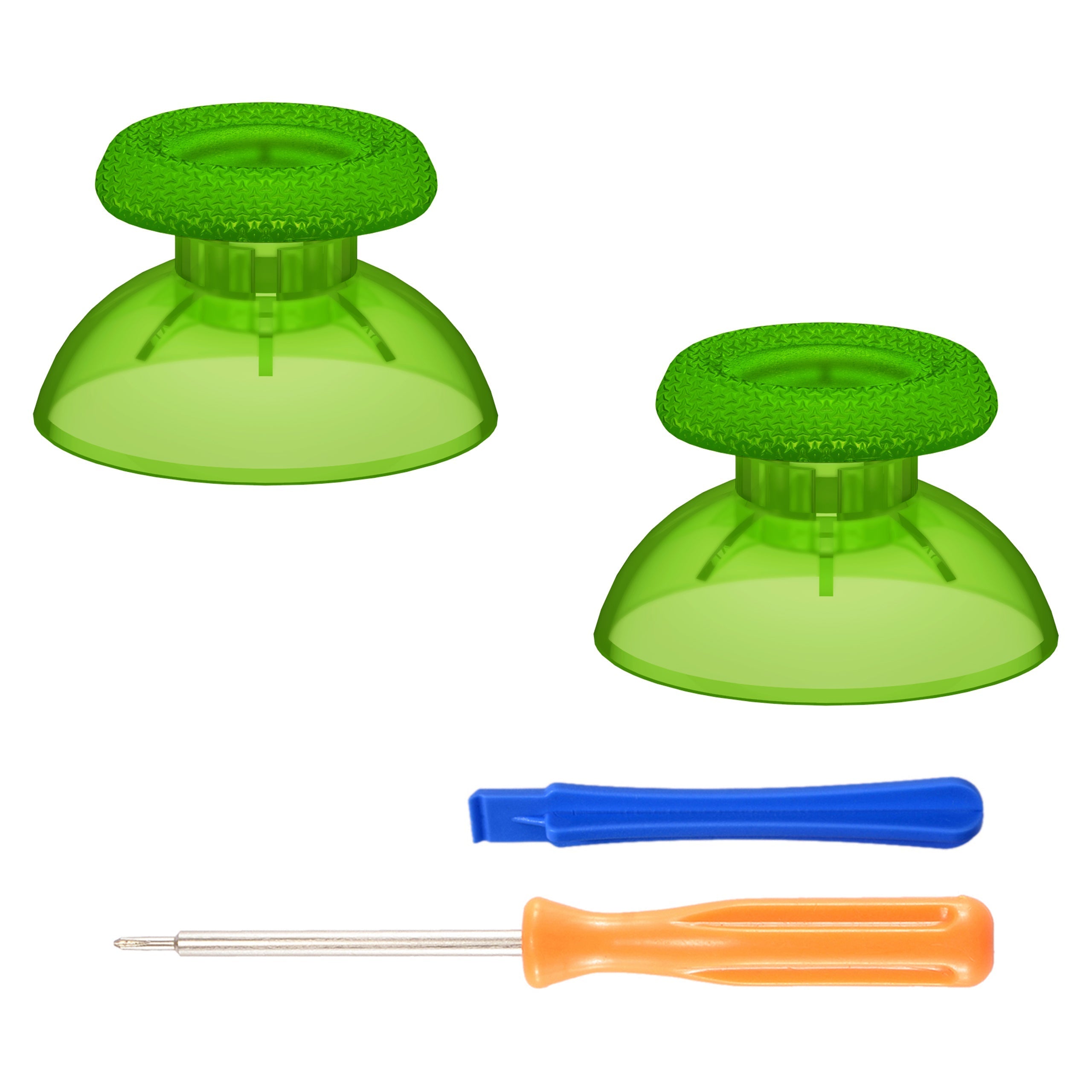 eXtremeRate Replacement Thumbsticks Analog Stick Joystick Compatible with PS5 & PS4 All Model Controller - Clear Green eXtremeRate