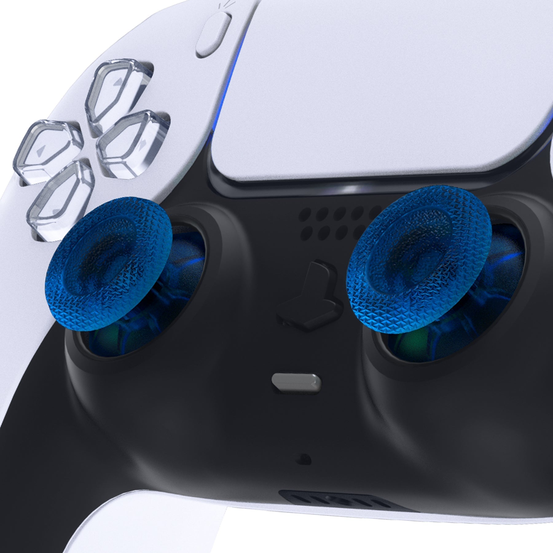 eXtremeRate Replacement Thumbsticks Analog Stick Joystick Compatible with PS5 & PS4 All Model Controller - Clear Blue eXtremeRate