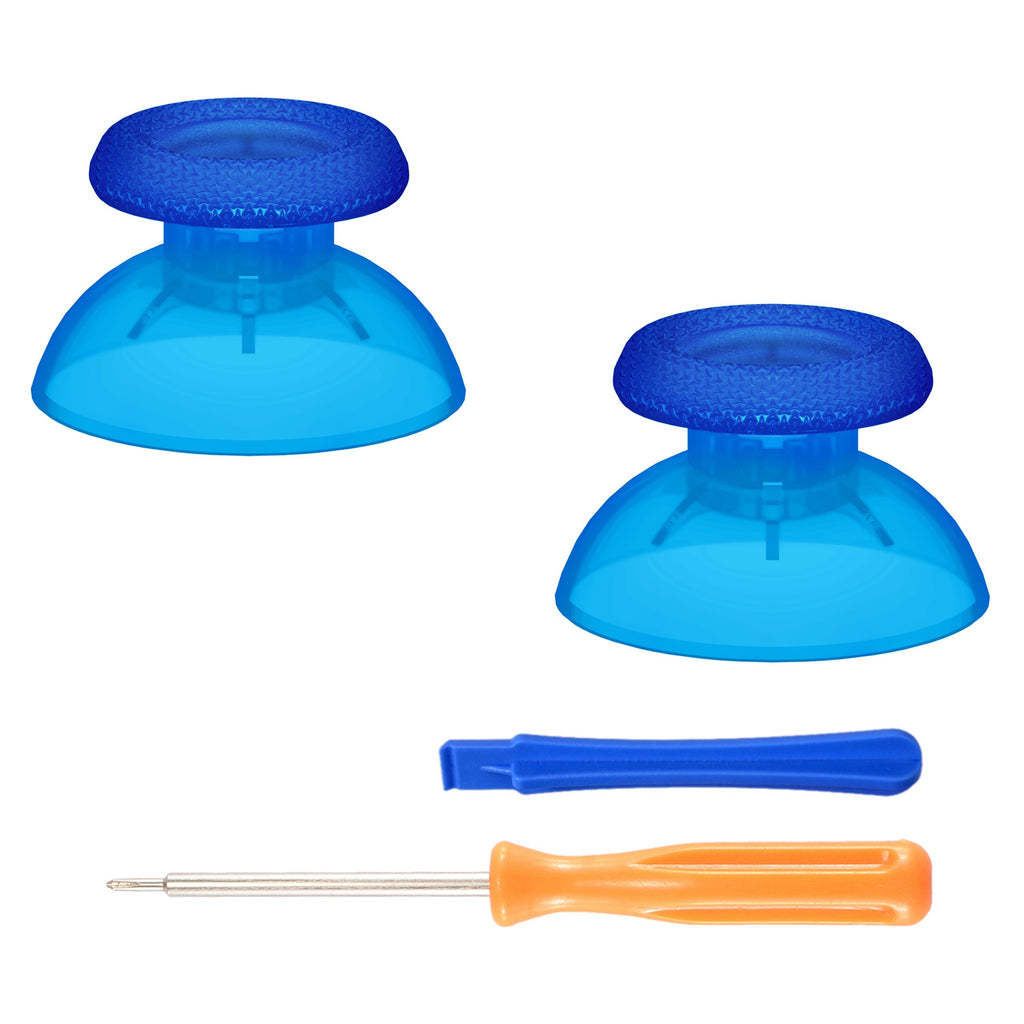 eXtremeRate Replacement Thumbsticks Analog Stick Joystick Compatible with PS5 & PS4 All Model Controller - Clear Blue eXtremeRate
