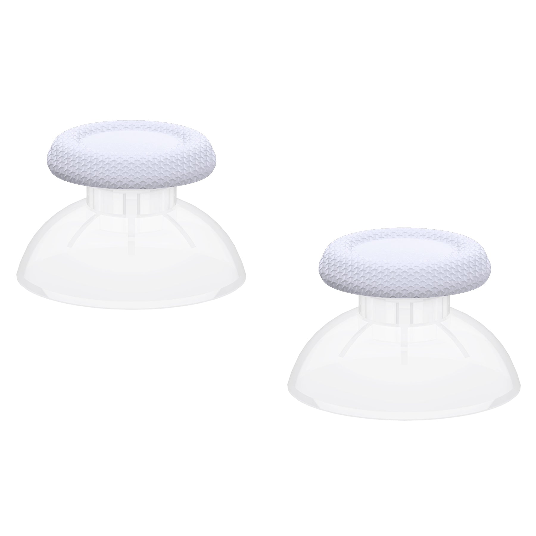 eXtremeRate Replacement Dual-Color Thumbsticks Analog Stick Joystick Compatible with PS5 & PS4 All Model Controller - Solid White & Clear eXtremeRate