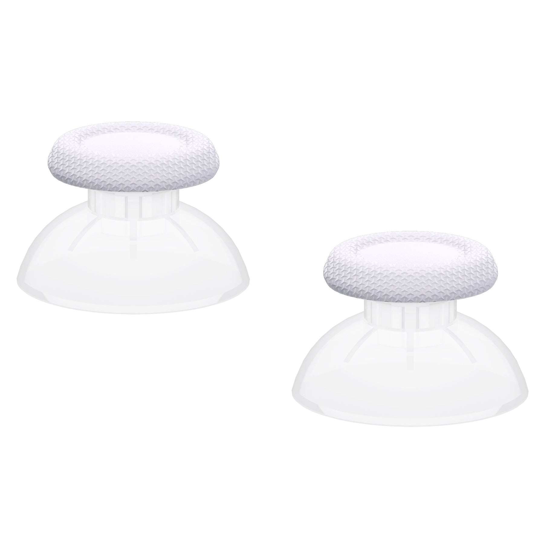 eXtremeRate Replacement Dual-Color Thumbsticks Analog Stick Joystick Compatible with PS5 & PS4 All Model Controller - White & Clear eXtremeRate