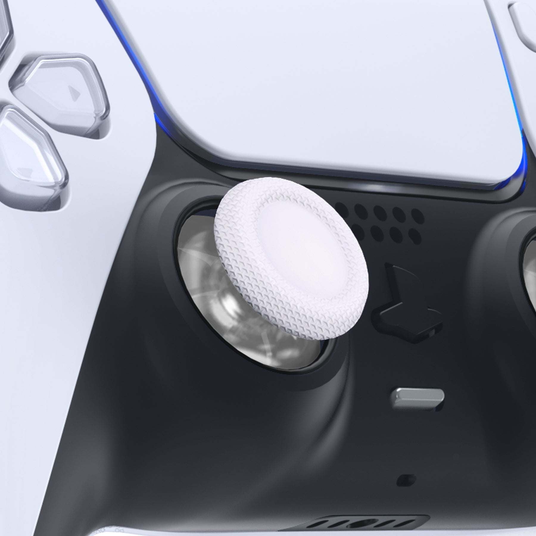 eXtremeRate Replacement Dual-Color Thumbsticks Analog Stick Joystick Compatible with PS5 & PS4 All Model Controller - White & Clear eXtremeRate