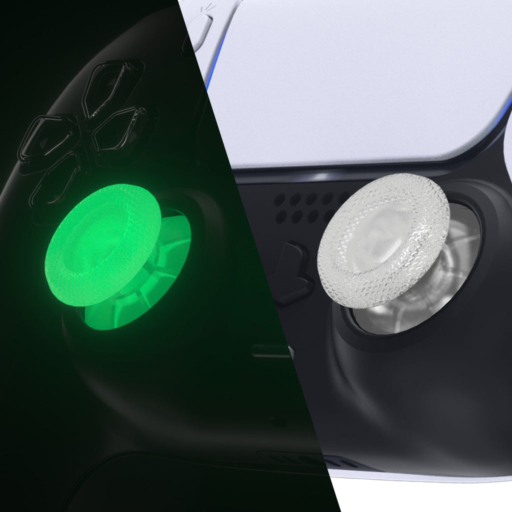 eXtremeRate Replacement Thumbsticks Analog Stick Joystick Compatible with PS5 & PS4 All Model Controller - Glow in Dark - Green eXtremeRate