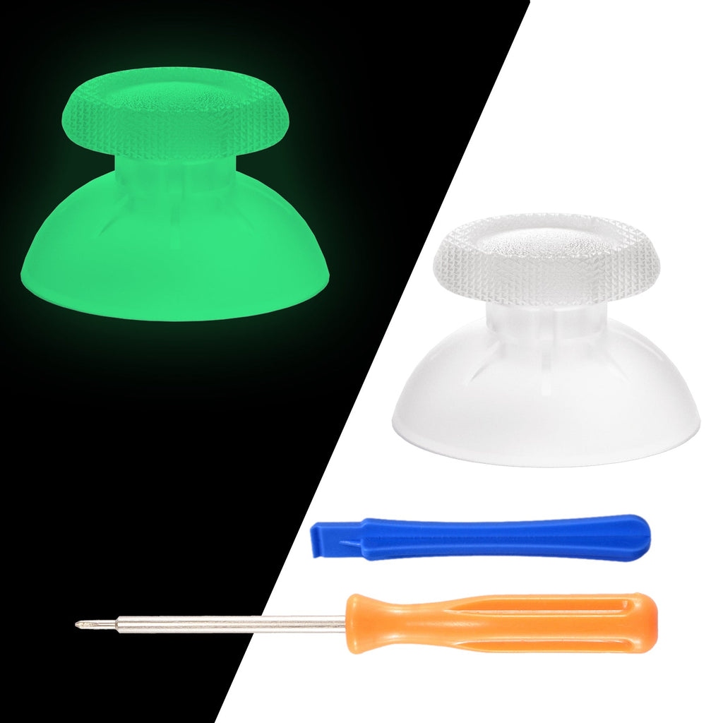 eXtremeRate Replacement Thumbsticks Analog Stick Joystick Compatible with PS5 & PS4 All Model Controller - Glow in Dark - Green eXtremeRate