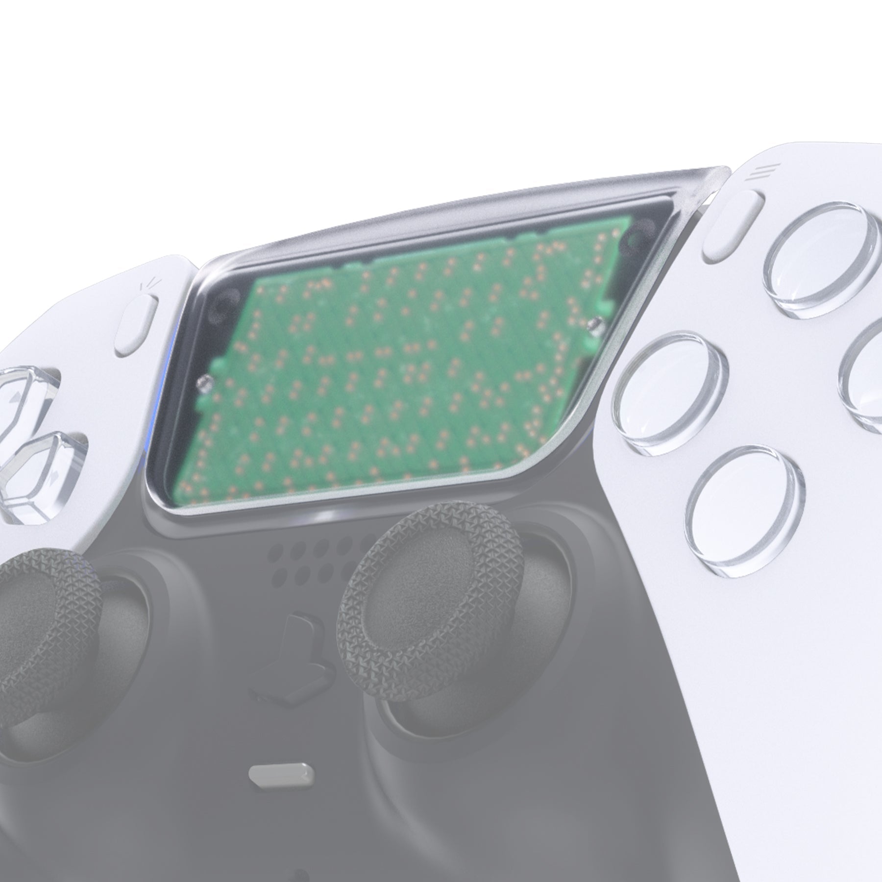 eXtremeRate Replacement Custom Touchpad Cover Compatible with PS5 Controller BDM-010/020/030/040/050/060 - Clear eXtremeRate