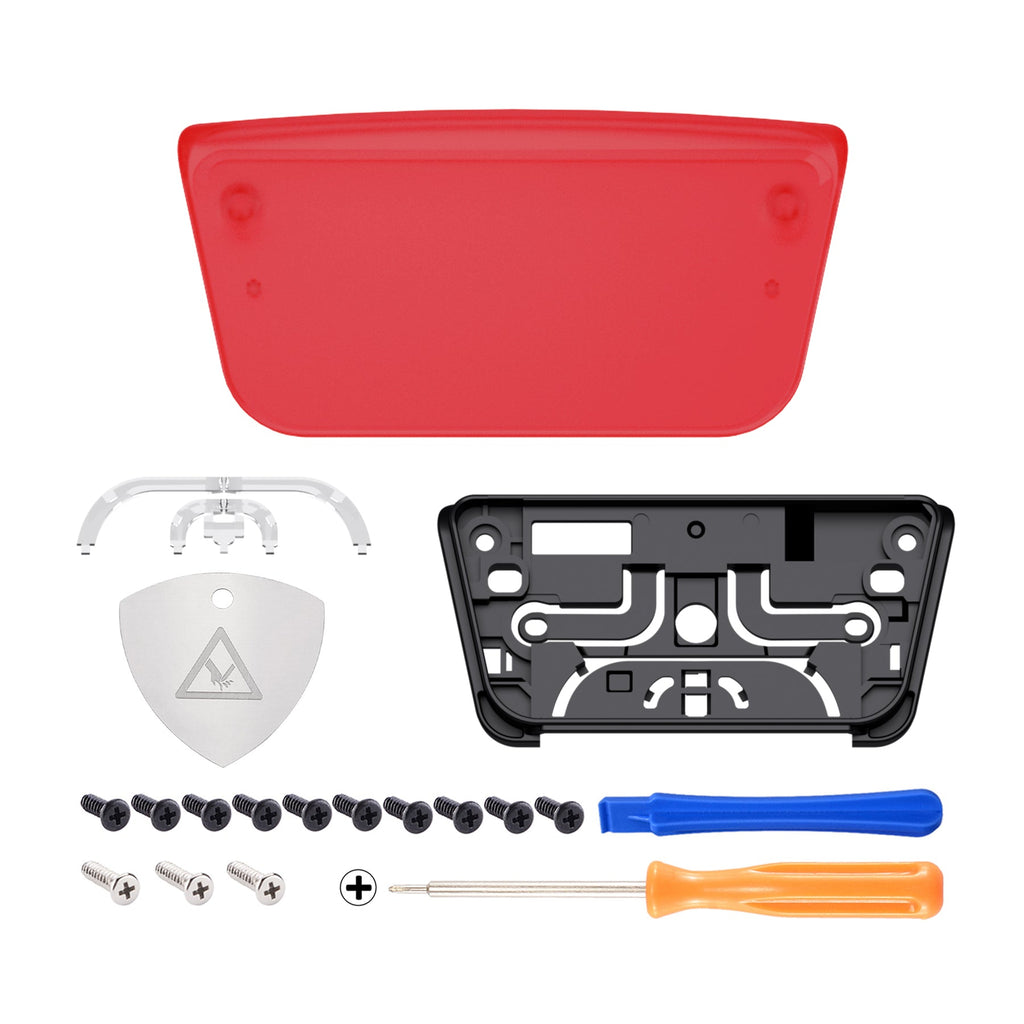 eXtremeRate Replacement Custom Touchpad Cover Compatible with PS5 Controller BDM-010/020/030/040/050/060 - Clear Red eXtremeRate