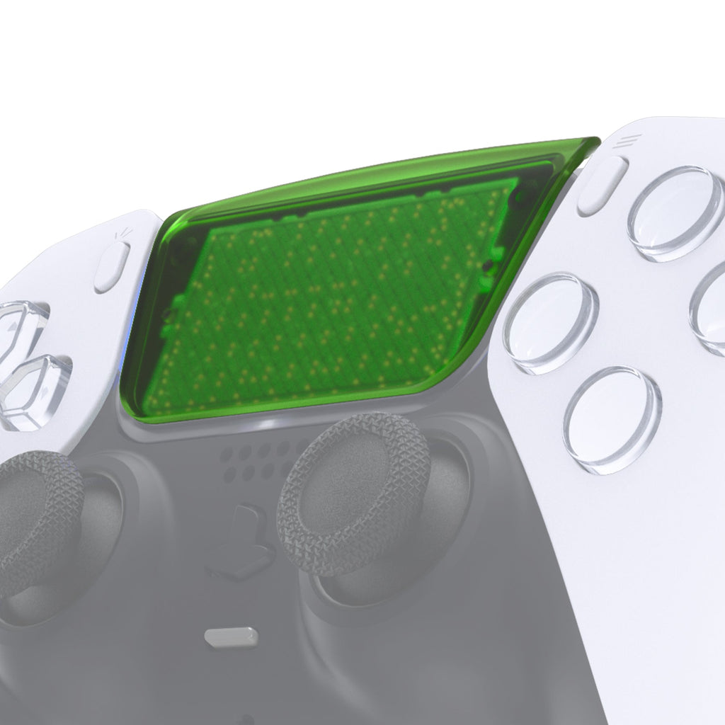 eXtremeRate Replacement Custom Touchpad Cover Compatible with PS5 Controller BDM-010/020/030/040/050/060 - Clear Green eXtremeRate