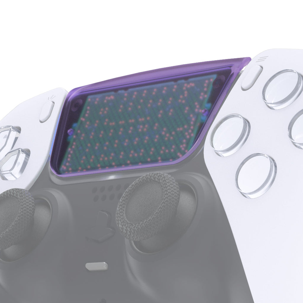 eXtremeRate Replacement Custom Touchpad Cover Compatible with PS5 Controller BDM-010/020/030/040/050/060 - Clear Atomic Purple eXtremeRate