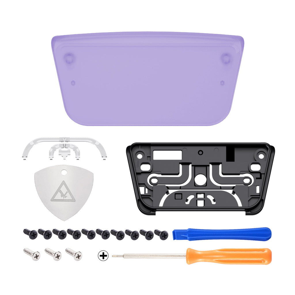 eXtremeRate Replacement Custom Touchpad Cover Compatible with PS5 Controller BDM-010/020/030/040/050/060 - Clear Atomic Purple eXtremeRate
