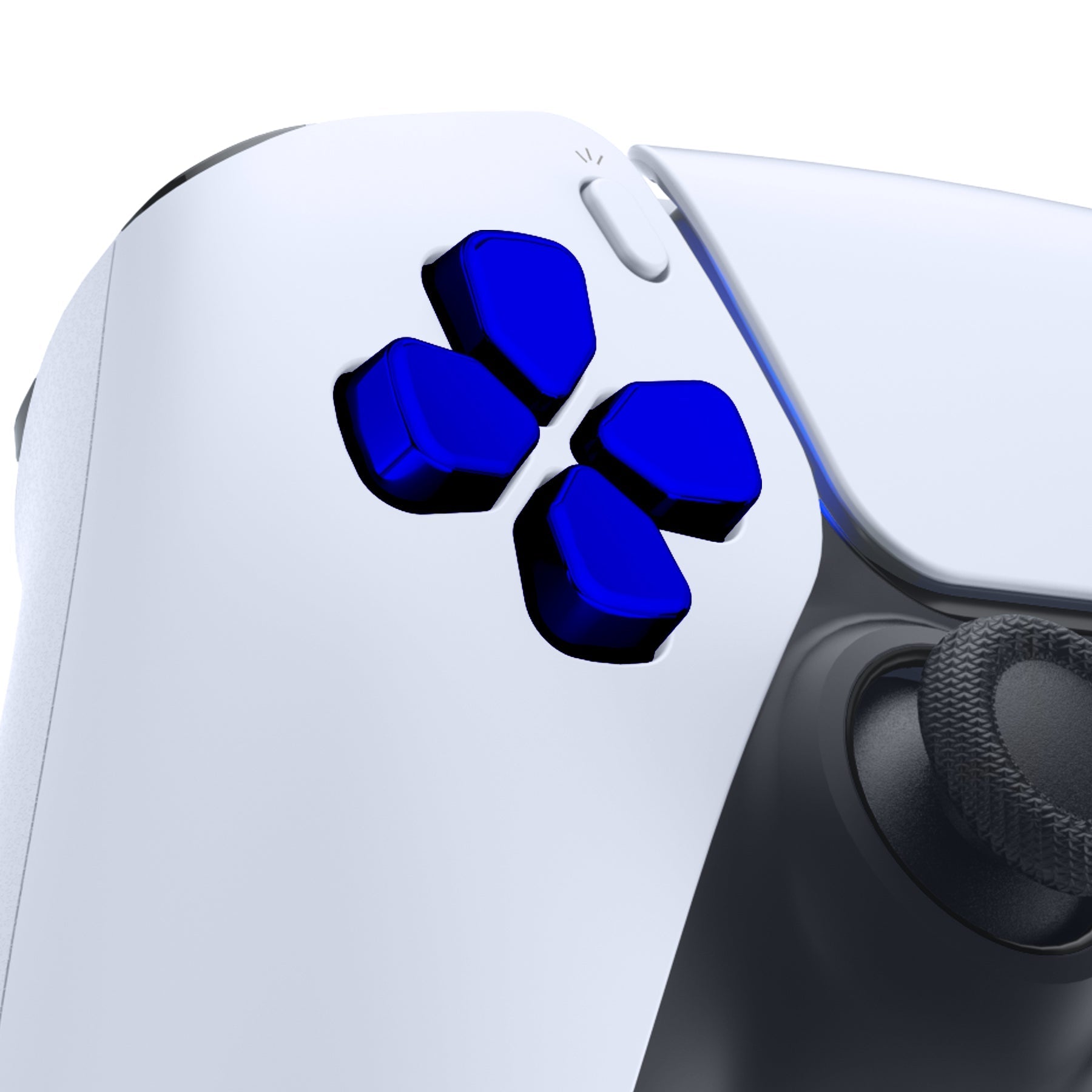 eXtremeRate Ergonomic Split Dpad Buttons (SDP Buttons) for PS5 & PS5 Edge & PS4 All Model Controller - Chrome Blue eXtremeRate