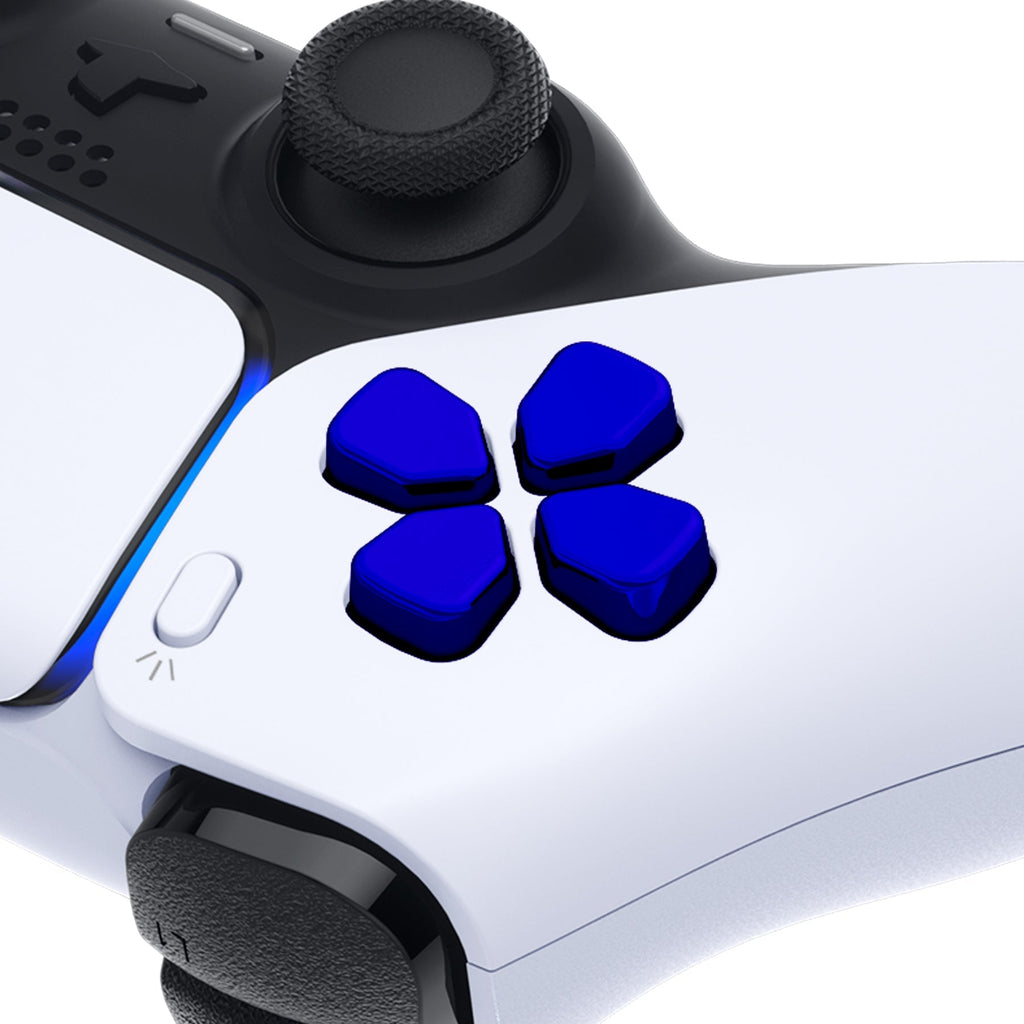 eXtremeRate Ergonomic Split Dpad Buttons (SDP Buttons) for PS5 & PS5 Edge & PS4 All Model Controller - Chrome Blue eXtremeRate