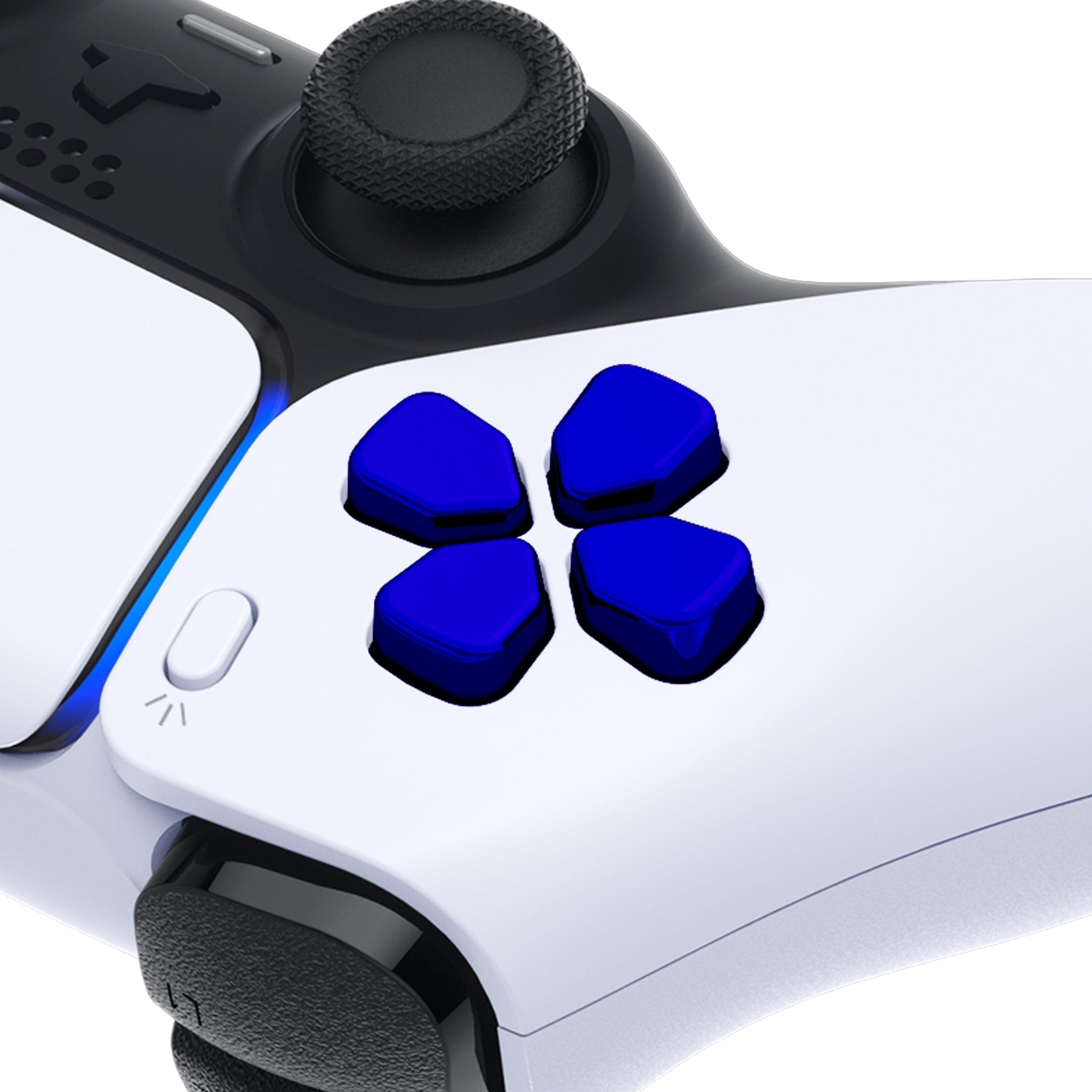 eXtremeRate Ergonomic Split Dpad Buttons (SDP Buttons) for PS5 & PS5 Edge & PS4 All Model Controller - Chrome Blue eXtremeRate