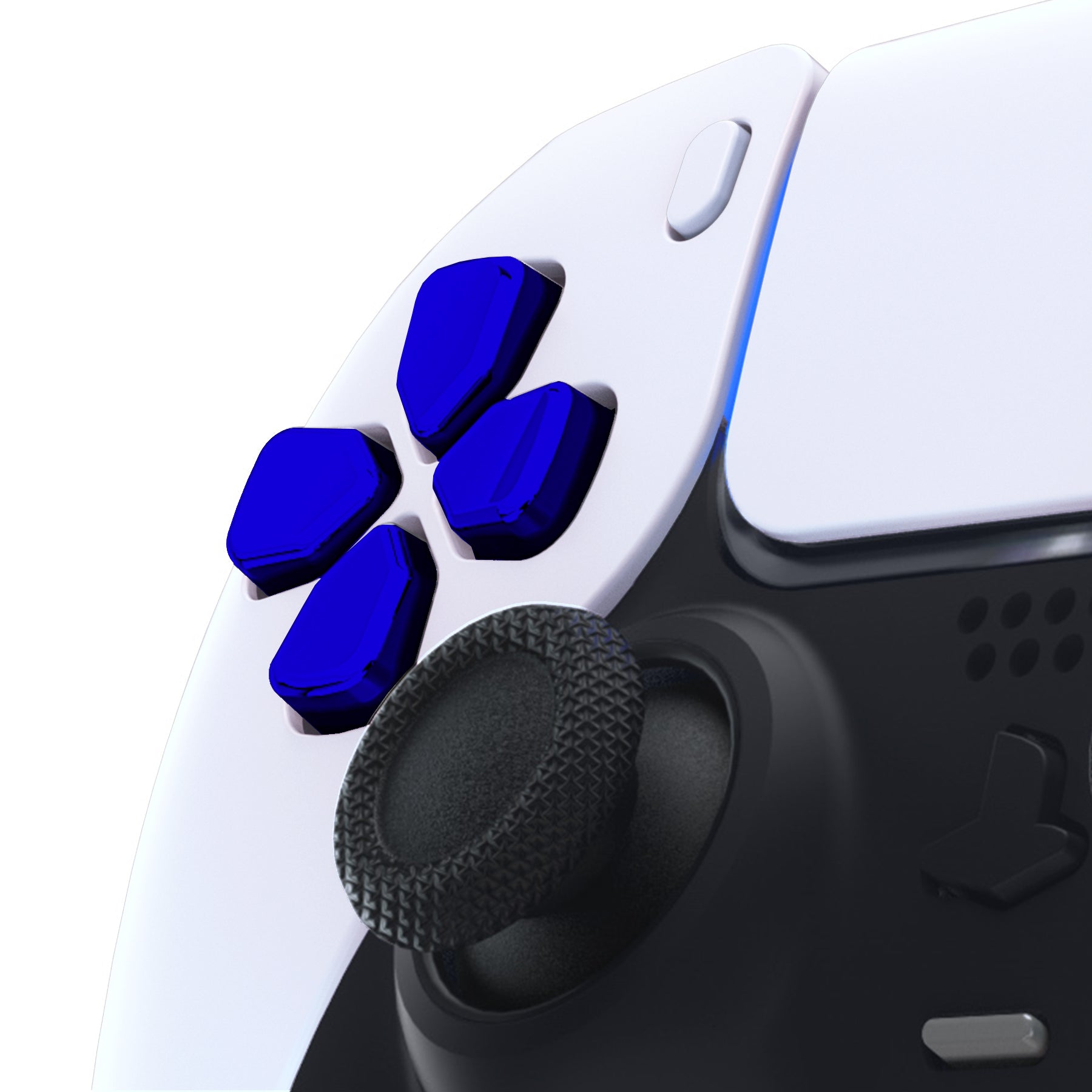 eXtremeRate Ergonomic Split Dpad Buttons (SDP Buttons) for PS5 & PS5 Edge & PS4 All Model Controller - Chrome Blue eXtremeRate