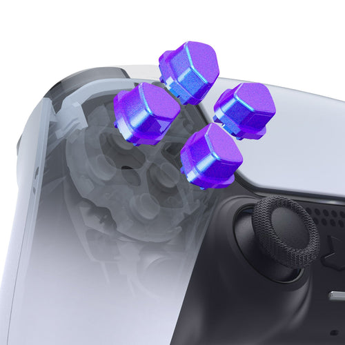eXtremeRate Ergonomic Split Dpad Buttons (SDP Buttons) for PS5 & PS5 Edge & PS4 All Model Controller - Chameleon Purple Blue eXtremeRate