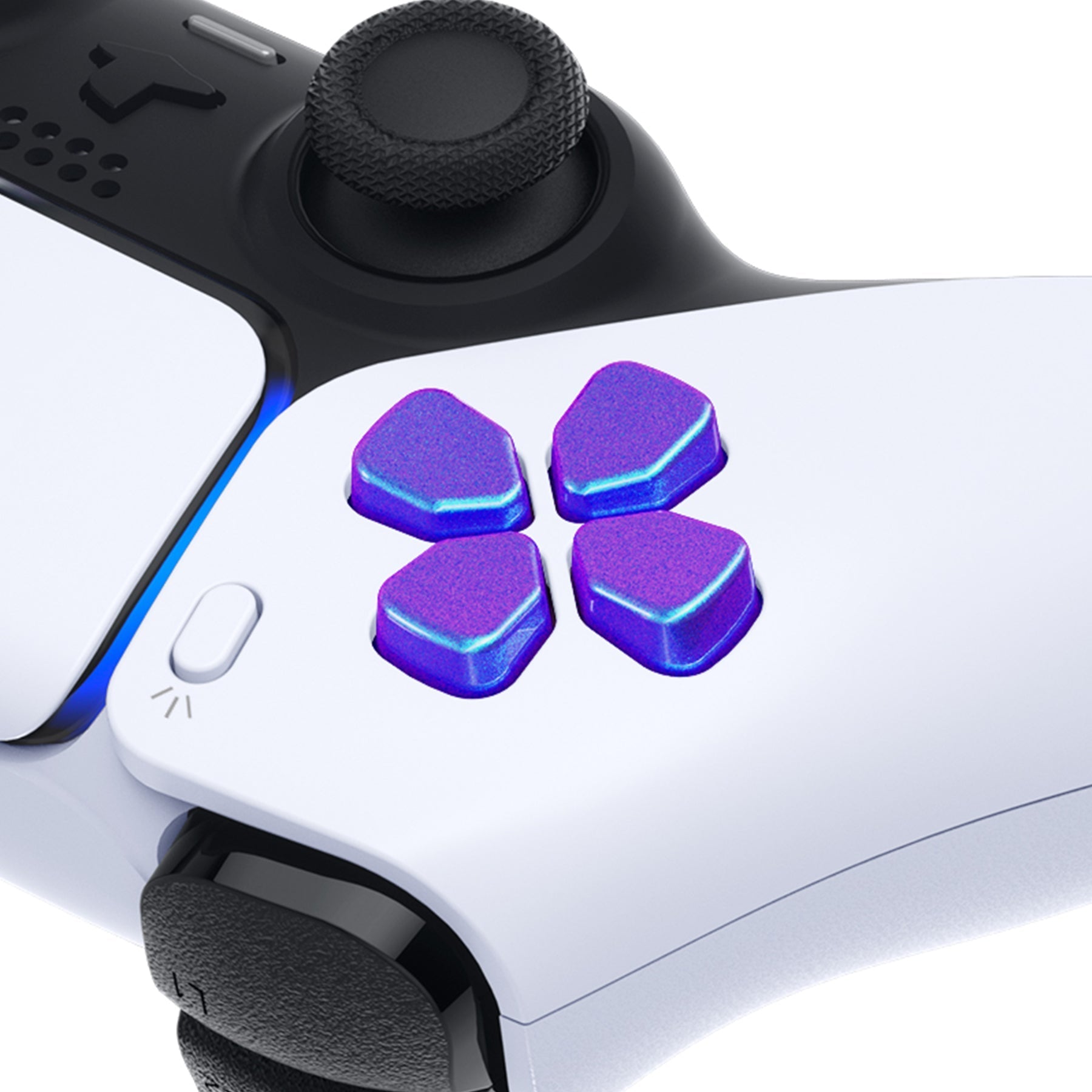 eXtremeRate Ergonomic Split Dpad Buttons (SDP Buttons) for PS5 & PS5 Edge & PS4 All Model Controller - Chameleon Purple Blue eXtremeRate