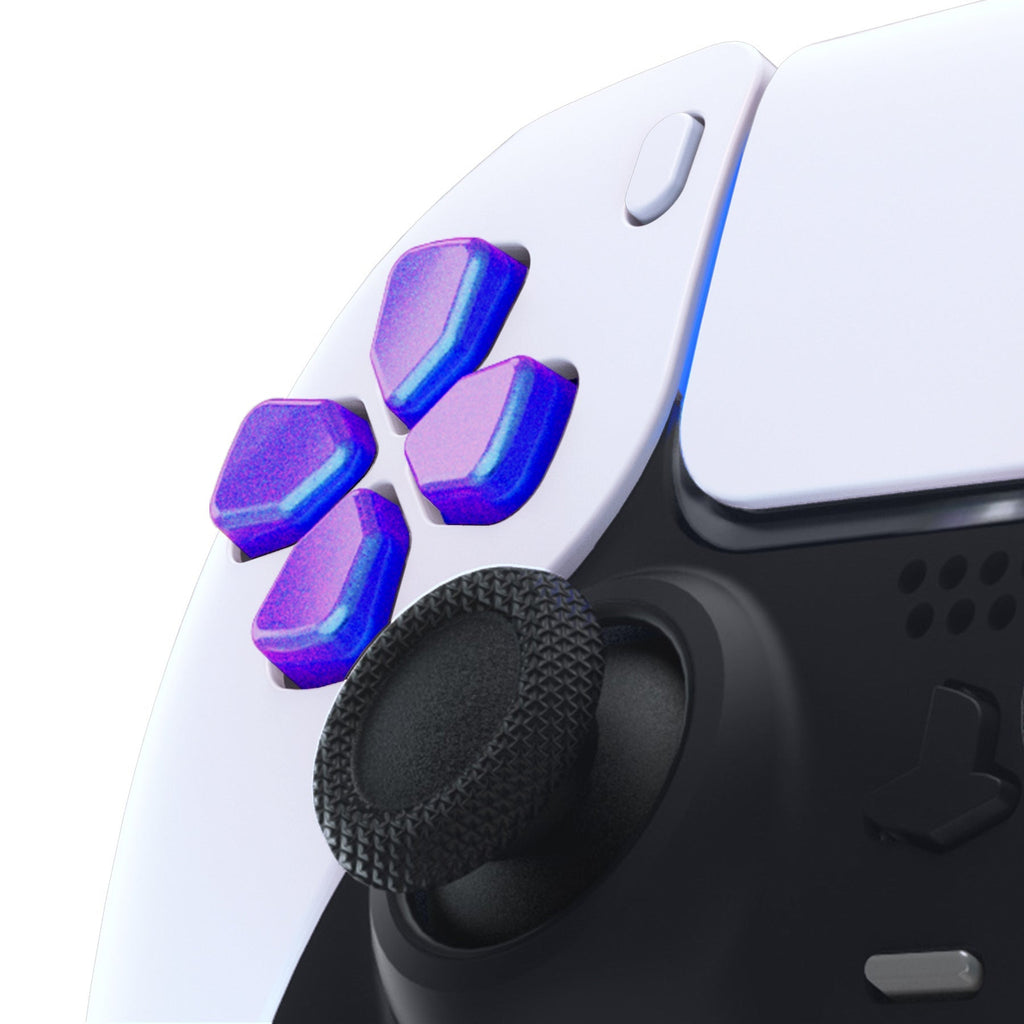 eXtremeRate Ergonomic Split Dpad Buttons (SDP Buttons) for PS5 & PS5 Edge & PS4 All Model Controller - Chameleon Purple Blue eXtremeRate