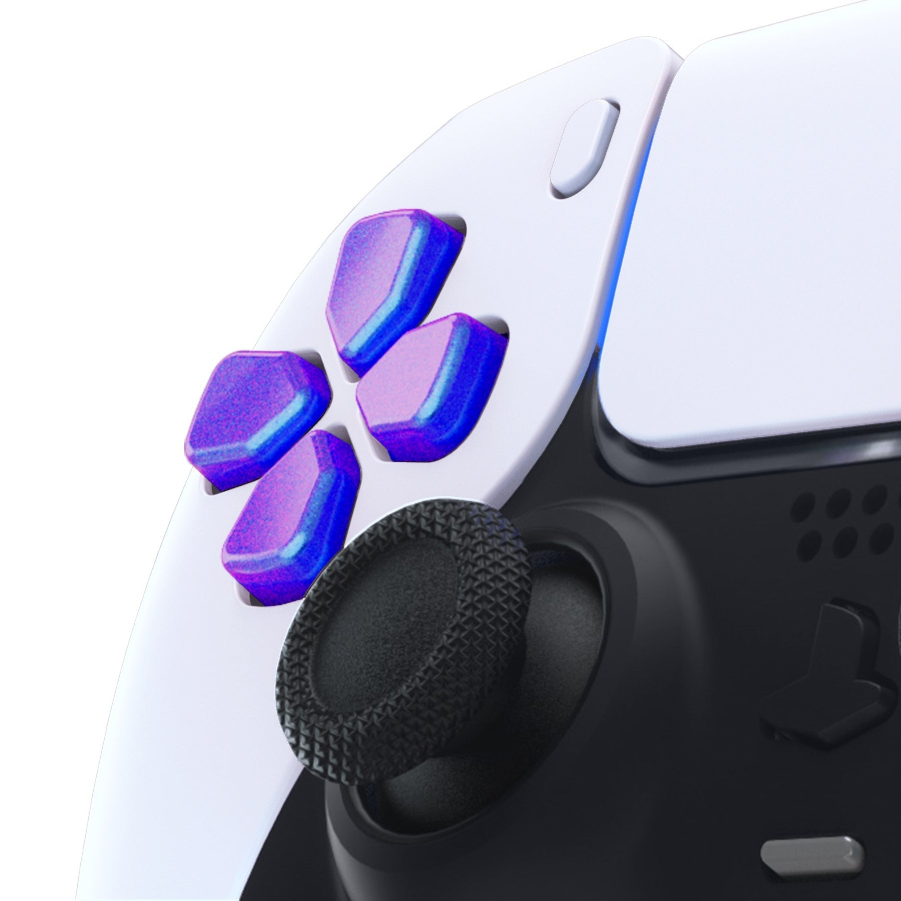 eXtremeRate Ergonomic Split Dpad Buttons (SDP Buttons) for PS5 & PS5 Edge & PS4 All Model Controller - Chameleon Purple Blue eXtremeRate