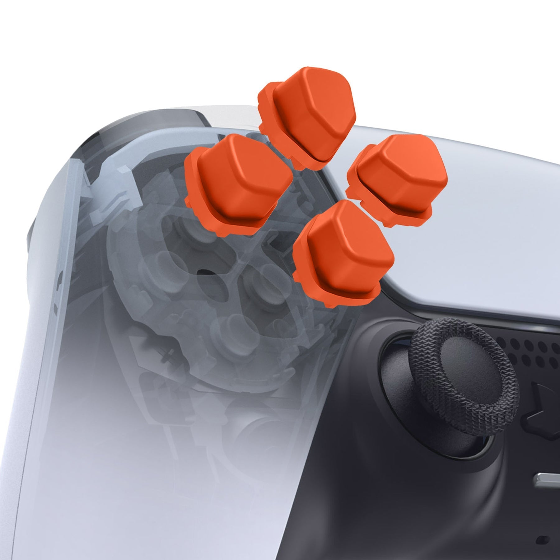 eXtremeRate Ergonomic Split Dpad Buttons (SDP Buttons) for PS5 & PS5 Edge & PS4 All Model Controller - Orange eXtremeRate