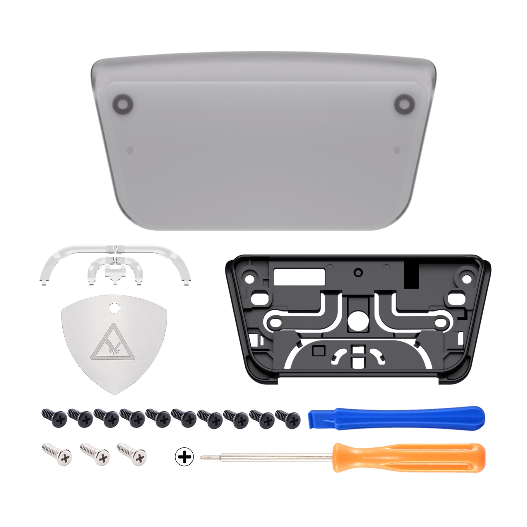 eXtremeRate Replacement Custom Touchpad Cover Compatible with PS5 Controller BDM-010/020/030/040/050/060 - Clear Black eXtremeRate