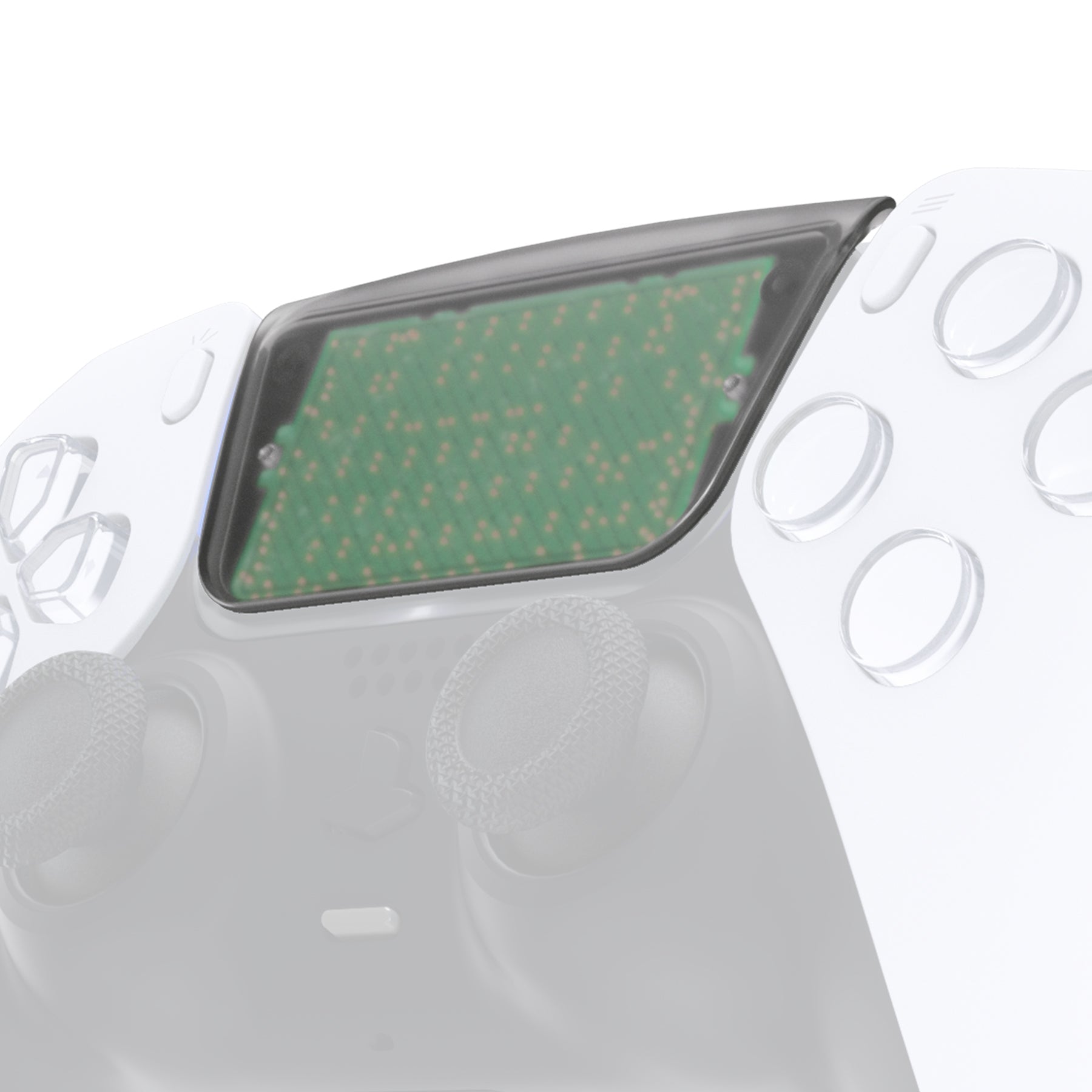 eXtremeRate Replacement Custom Touchpad Cover Compatible with PS5 Controller BDM-010/020/030/040/050/060 - Clear Black eXtremeRate