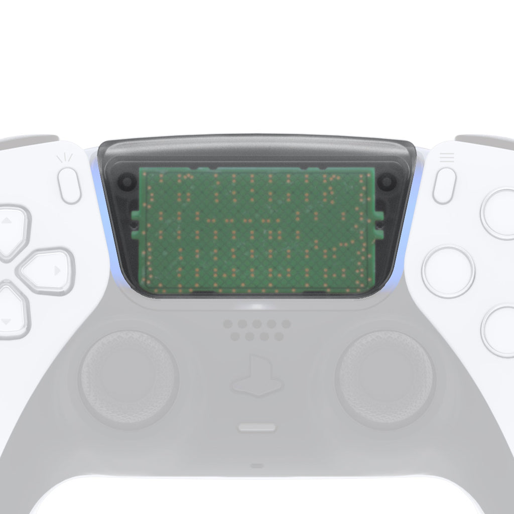eXtremeRate Replacement Custom Touchpad Cover Compatible with PS5 Controller BDM-010/020/030/040/050/060 - Clear Black eXtremeRate