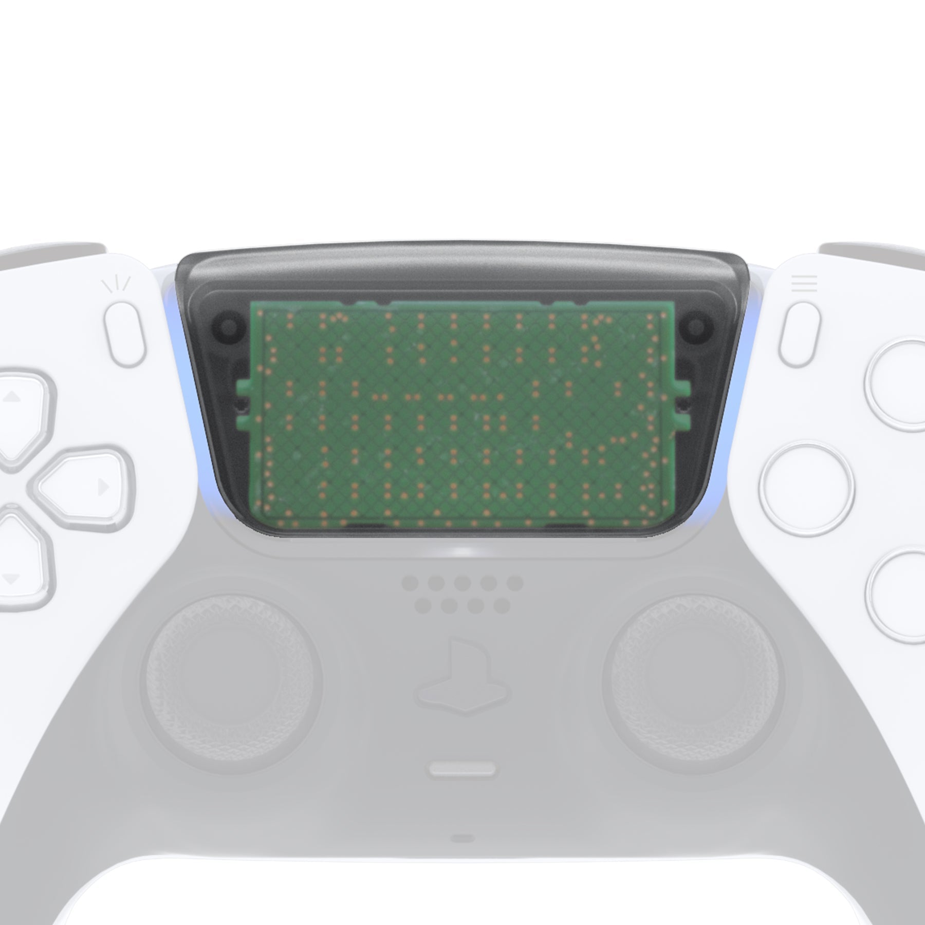 eXtremeRate Replacement Custom Touchpad Cover Compatible with PS5 Controller BDM-010/020/030/040/050/060 - Clear Black eXtremeRate