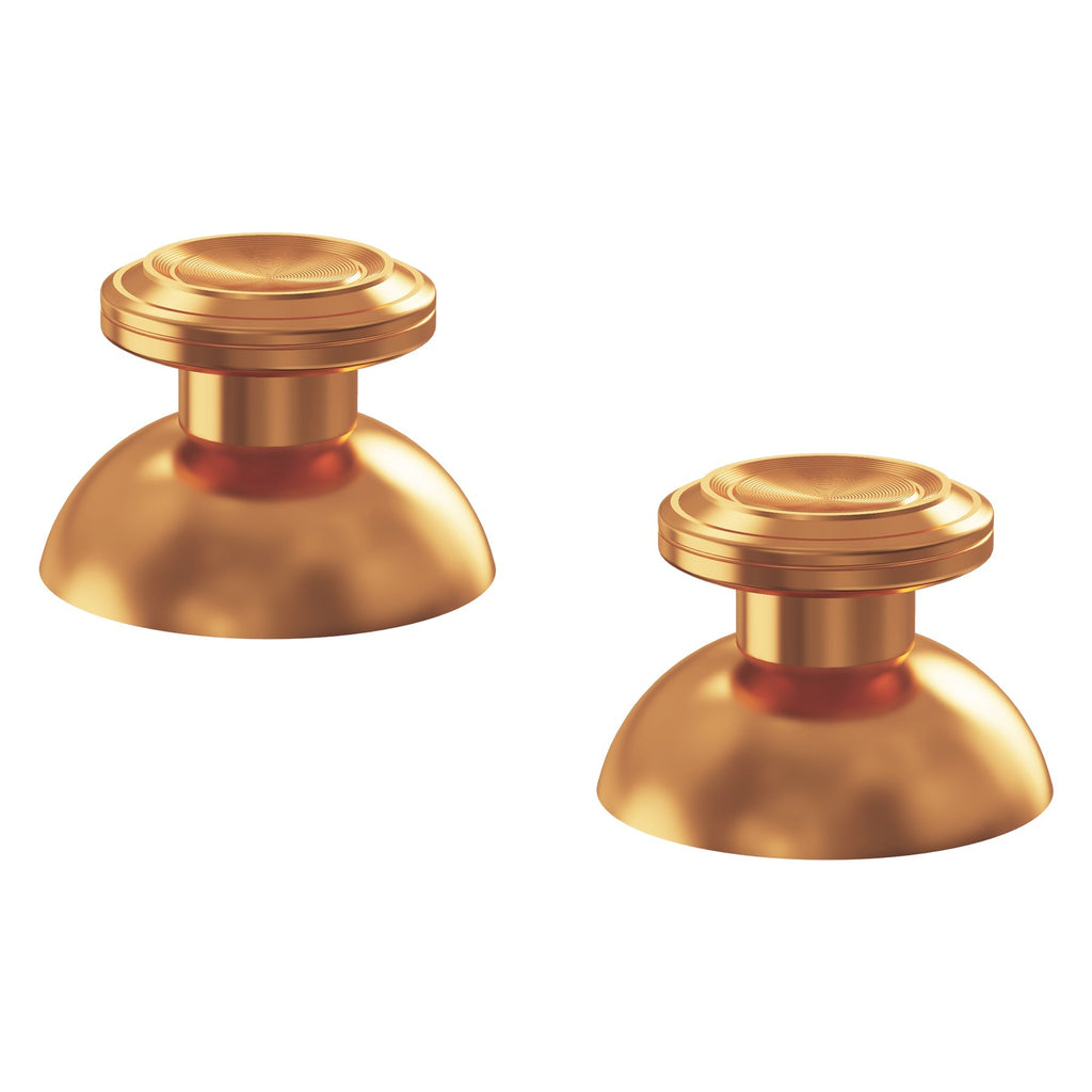eXtremeRate Replacement Aluminum Metal Thumbsticks Compatible with PS5 & PS4 Controller - Gold eXtremeRate