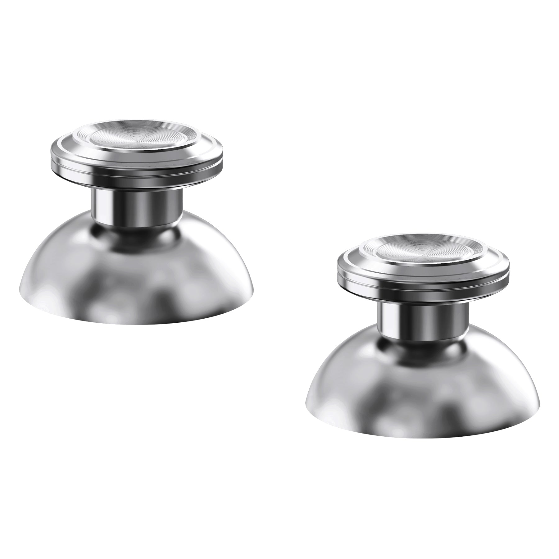 eXtremeRate Replacement Aluminum Metal Thumbsticks Compatible with PS5 & PS4 Controller - Silver eXtremeRate